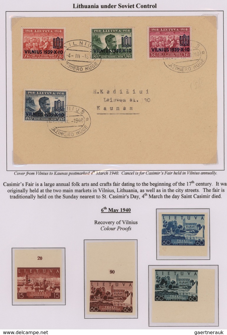 Litauen: 1830/1947, Postal History Of Lithuania, Sophisticated Collection Of Apprx. 115 Covers/cards - Lituania