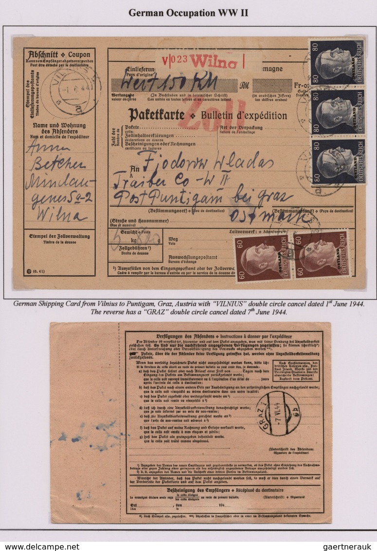 Litauen: 1830/1947, Postal History Of Lithuania, Sophisticated Collection Of Apprx. 115 Covers/cards - Lituania