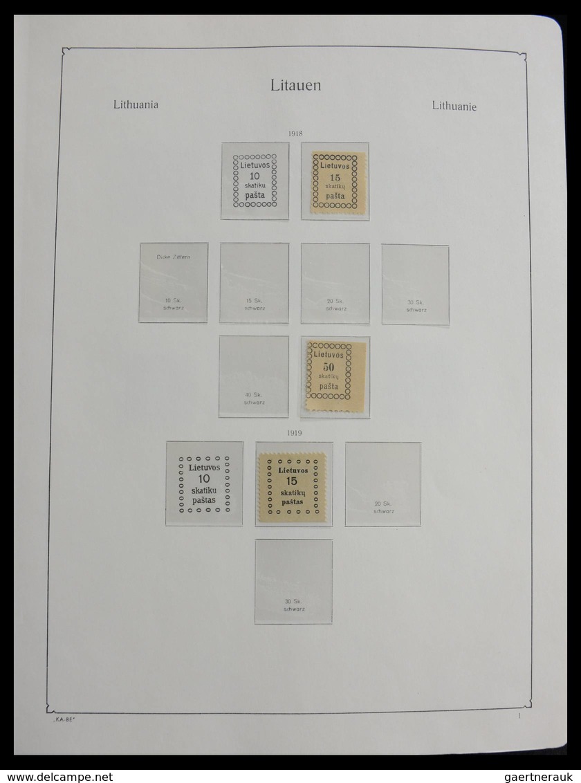 Litauen: 1918-2010: Well Filled, MNH And Mint Hinged Collection Lithuania 1918-2010 In Kabe Album, I - Lituania