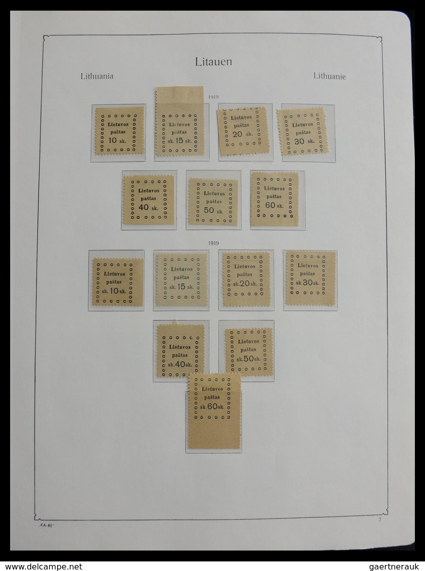 Litauen: 1918-2010: Well Filled, MNH And Mint Hinged Collection Lithuania 1918-2010 In Kabe Album, I - Lituania