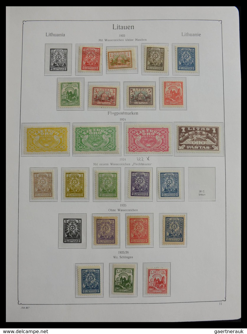 Litauen: 1918-2010: Well Filled, MNH And Mint Hinged Collection Lithuania 1918-2010 In Kabe Album, I - Lituania