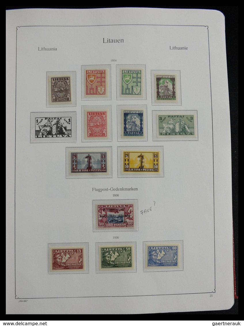 Litauen: 1918-2010: Well filled, MNH and mint hinged collection Lithuania 1918-2010 in Kabe album, i