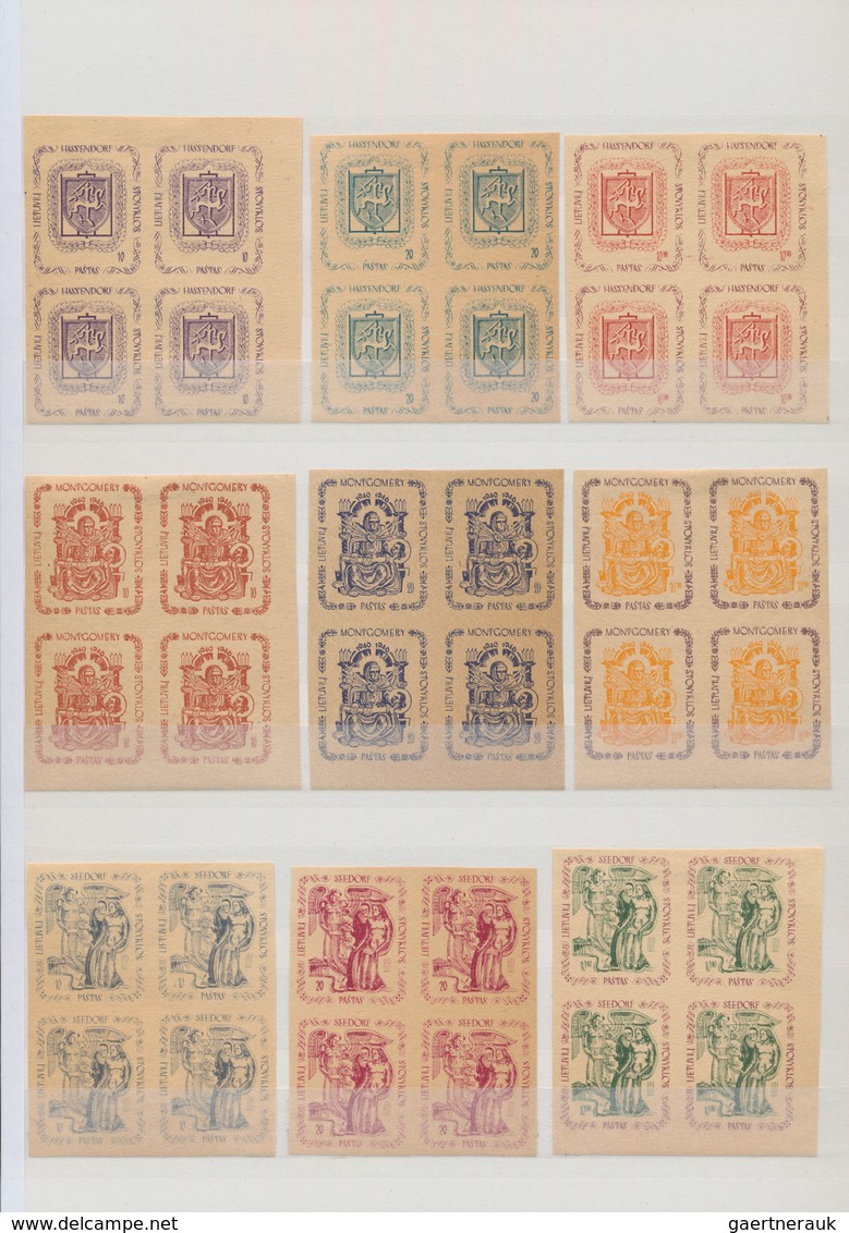 Litauen: 1946-48 Displaced Persons (DP) Camps: Collection Of Near To 200 Stamps, 4 Miniature Sheets - Lituania