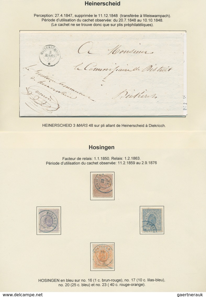 Luxemburg: 1848/76 Collection Of About 35 Letters (incl. A Few Fronts) And 10 Neatly Canceled Stamps - Altri & Non Classificati