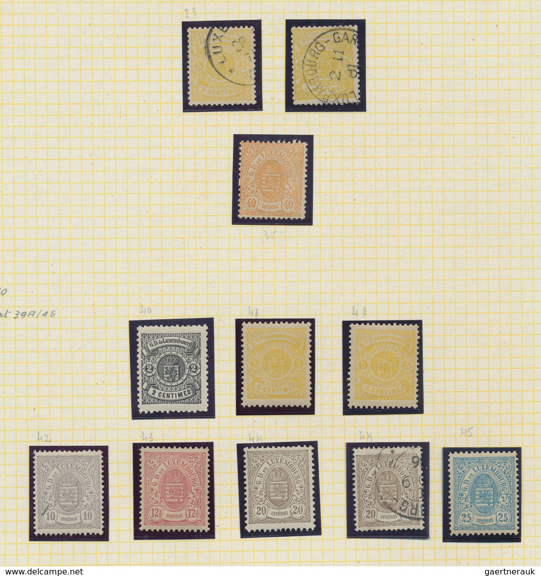 Luxemburg: 1858/1880. Old Time Ranges Of Classic (23) In Above Average Condition, 1859 40c With Larg - Other & Unclassified