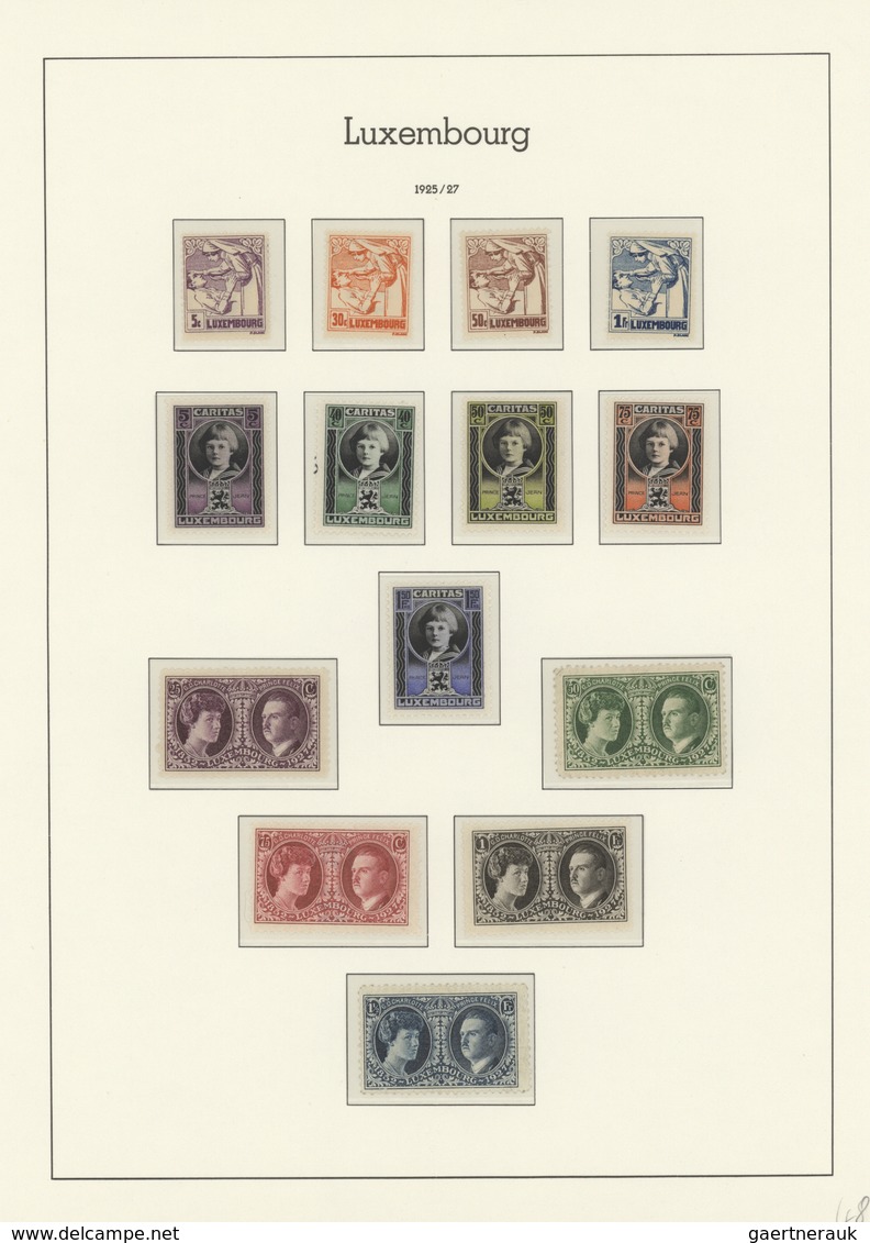 Luxemburg: 1882/1939, A Splendid Mint Collection In A Lighthouse Album, Comprising Some Interesting - Otros & Sin Clasificación
