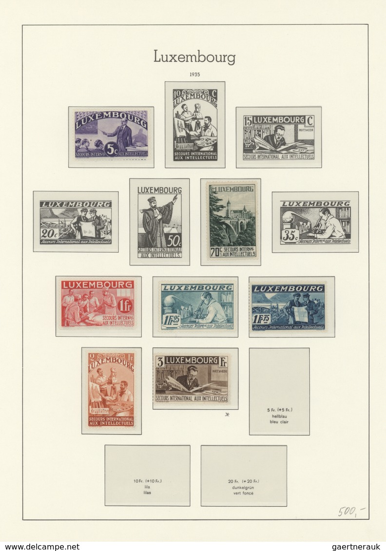 Luxemburg: 1882/1939, A Splendid Mint Collection In A Lighthouse Album, Comprising Some Interesting - Other & Unclassified