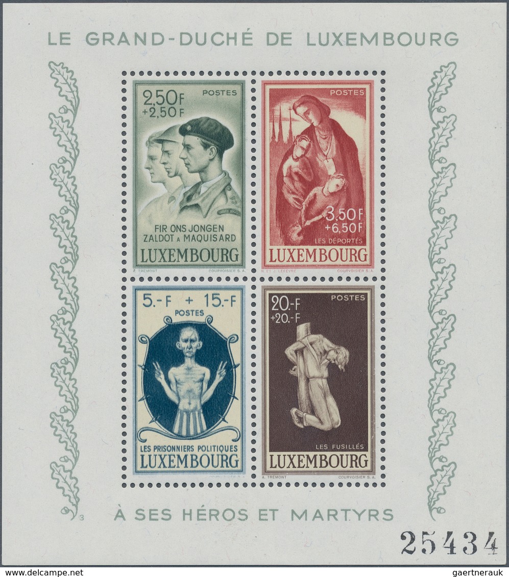 Luxemburg: 1939/1978, Duplicated Accumulation Of The MINIATURE SHEETS In Different Quantities Incl. - Otros & Sin Clasificación