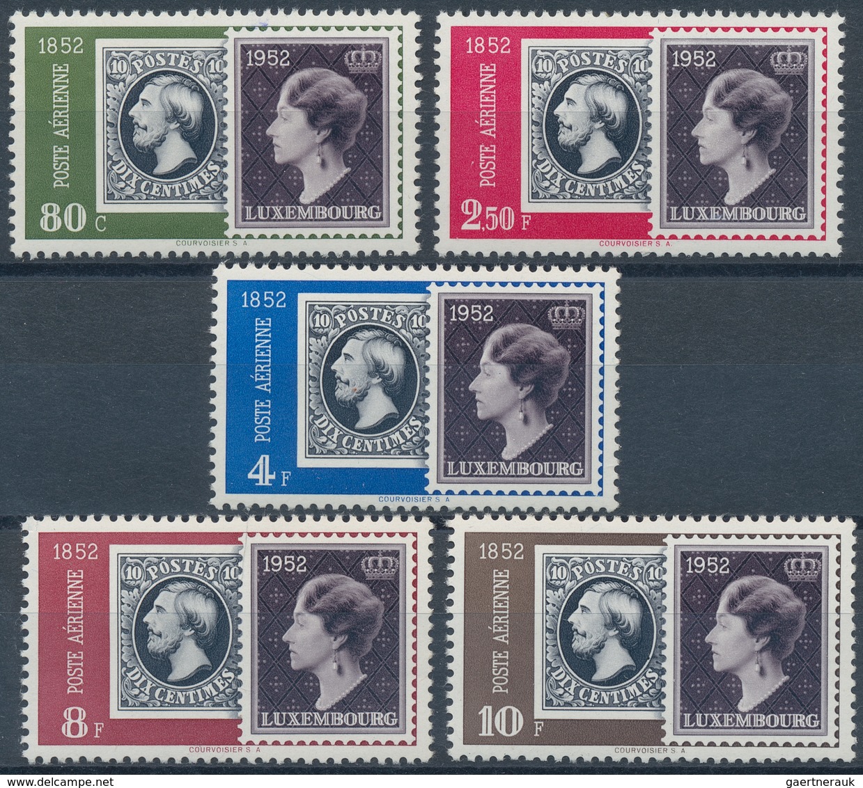 Luxemburg: 1952, 100 Year Sets Mint Never Hinged. The First Issue Is Missing (Centilux). Some Stamps - Altri & Non Classificati