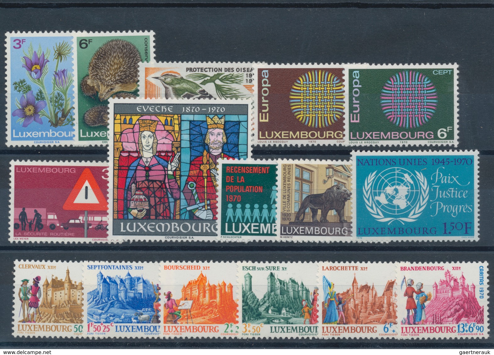 Luxemburg: 1968/71, Complete Year Sets MNH, Mostly Mint Never Hinged And Fine, Some A Bit Toned, Gum - Other & Unclassified