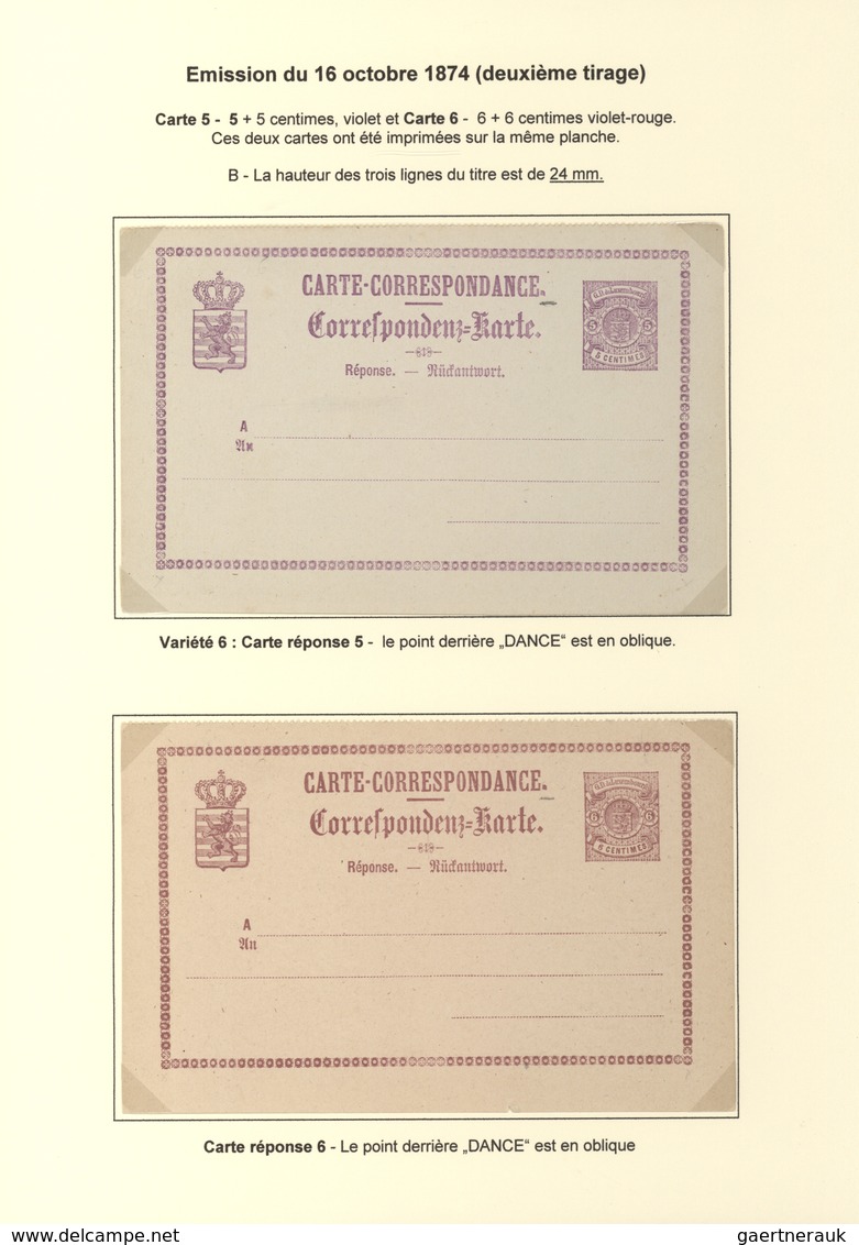 Luxemburg - Ganzsachen: 1874/81 fantastic exhibition collection of postal stationery postcards, from