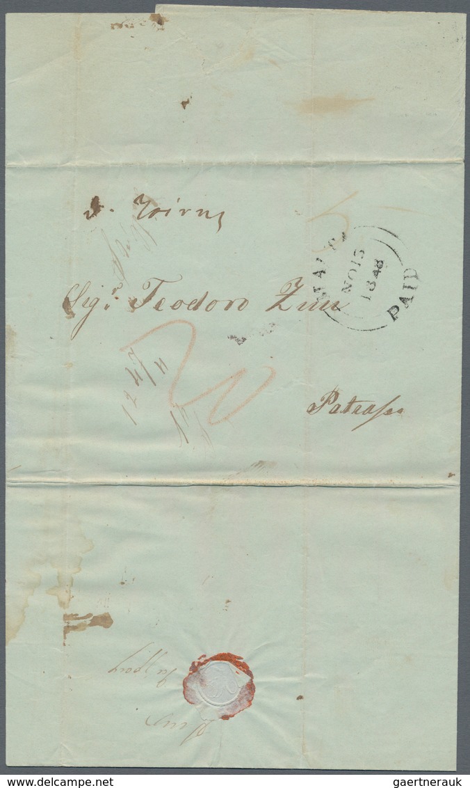 Malta: 1845/1864, Collection Of 48 Stampless Lettersheets From And (mainly) To Malta, Showing A Good - Malta