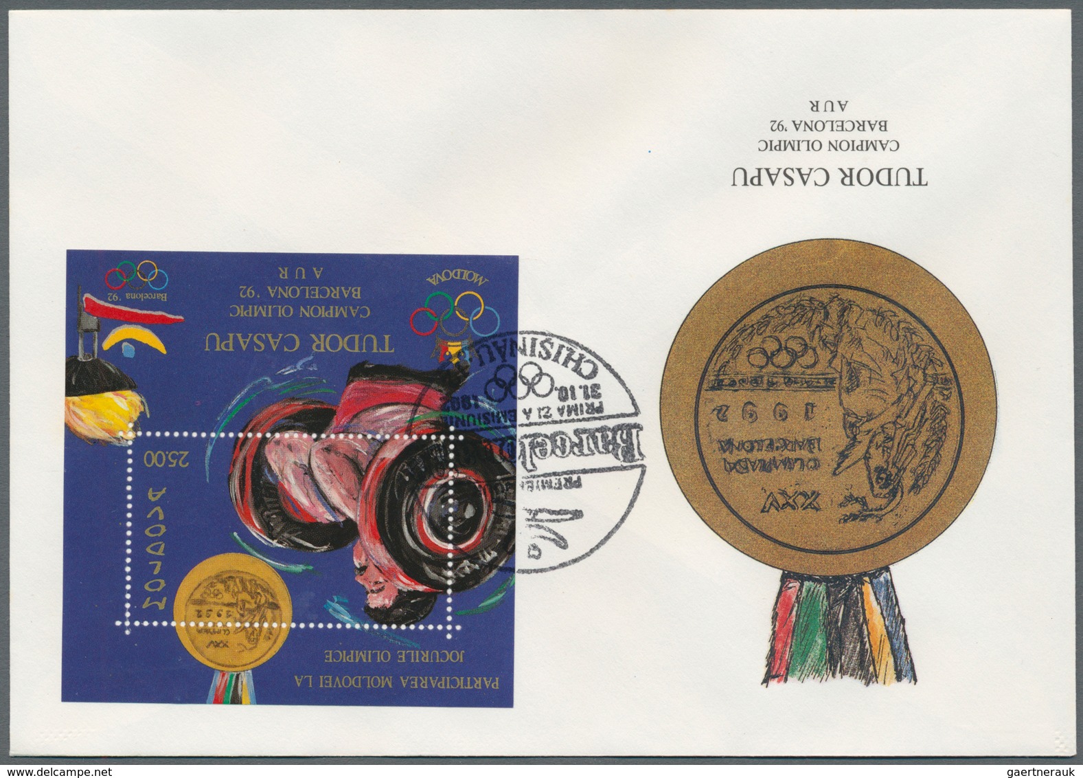 Moldawien: 1992/1994, Lagerbestand Von Ersttagsbriefen In Teils Größeren Mengen Dabei Olympische Som - Moldova