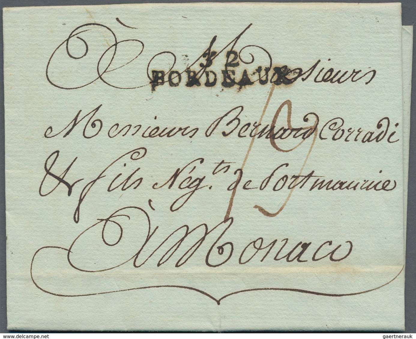 Monaco - Vorphilatelie: 1791/1810, INCOMING MAIL, 22 Folded Letters From Mostly Different French Cit - ...-1885 Precursores