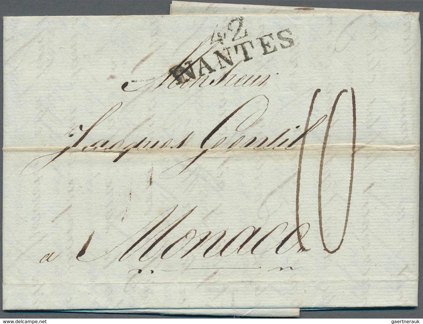 Monaco - Vorphilatelie: 1791/1810, INCOMING MAIL, 22 Folded Letters From Mostly Different French Cit - ...-1885 Precursores