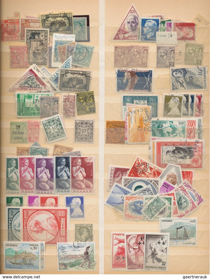 Monaco: 1885/1990, Comprehensive Accumulation In Two Thick Stockbooks, From Some Early Issues Incl. - Usados