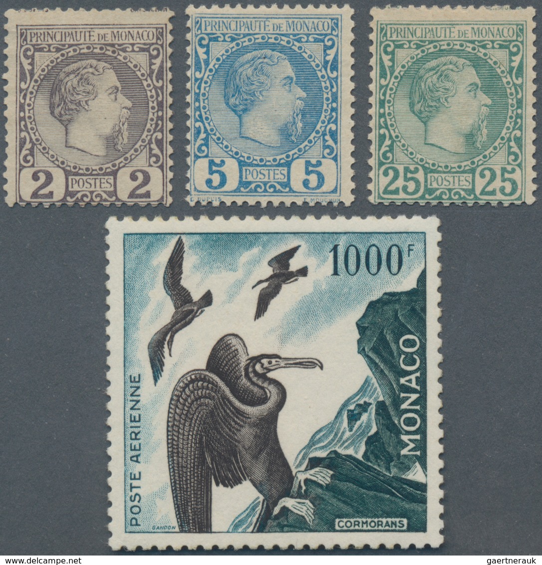 Monaco: 1885-1955: Group Of More Than 50 Stamps, From 1st Issue (mint And Used) To 1955 'Cormorant' - Gebraucht