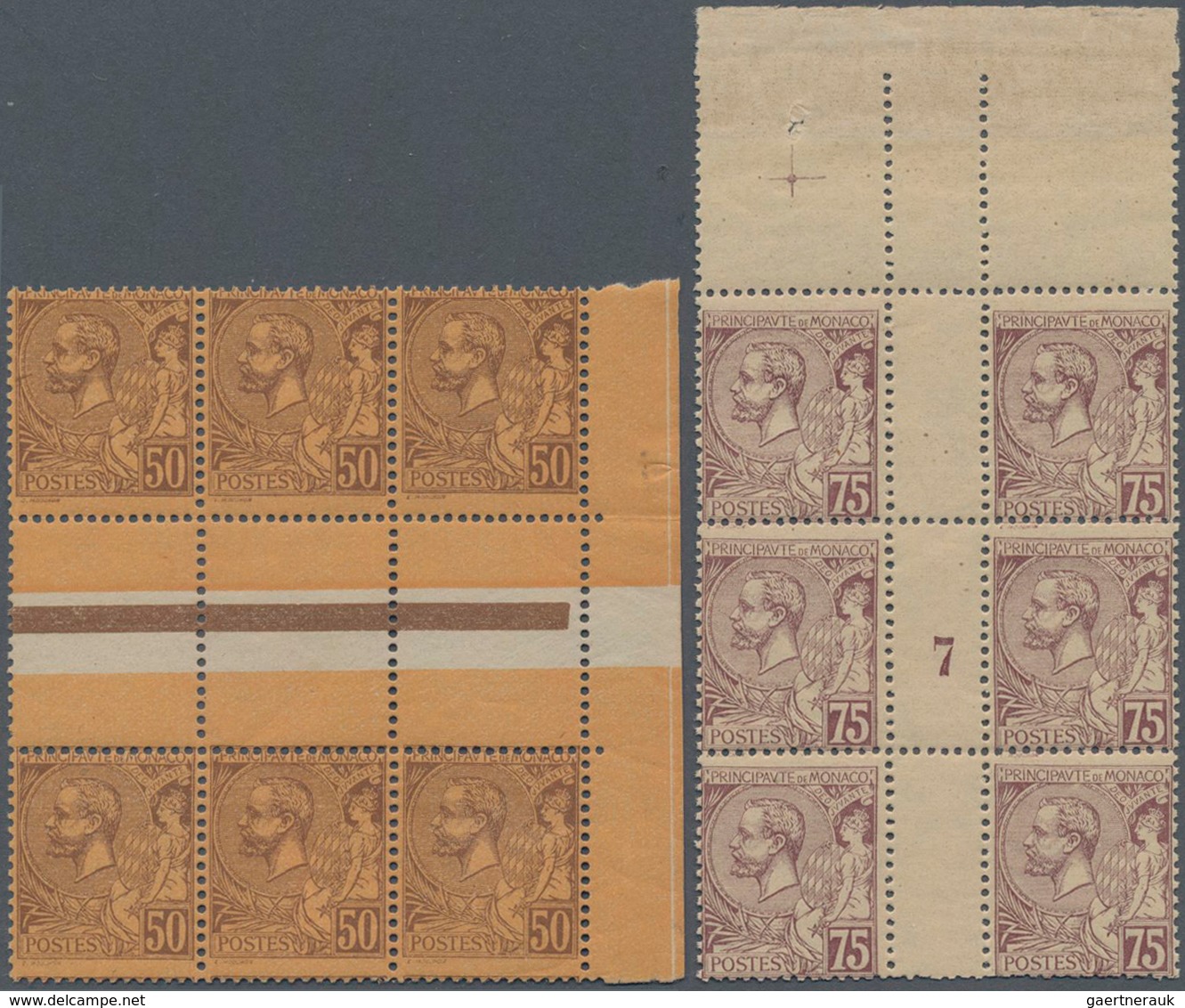 Monaco: 1891/1894, Prince Albert I. Two Different Definitives In An Unusual Duplicated Lot Incl. A F - Gebraucht