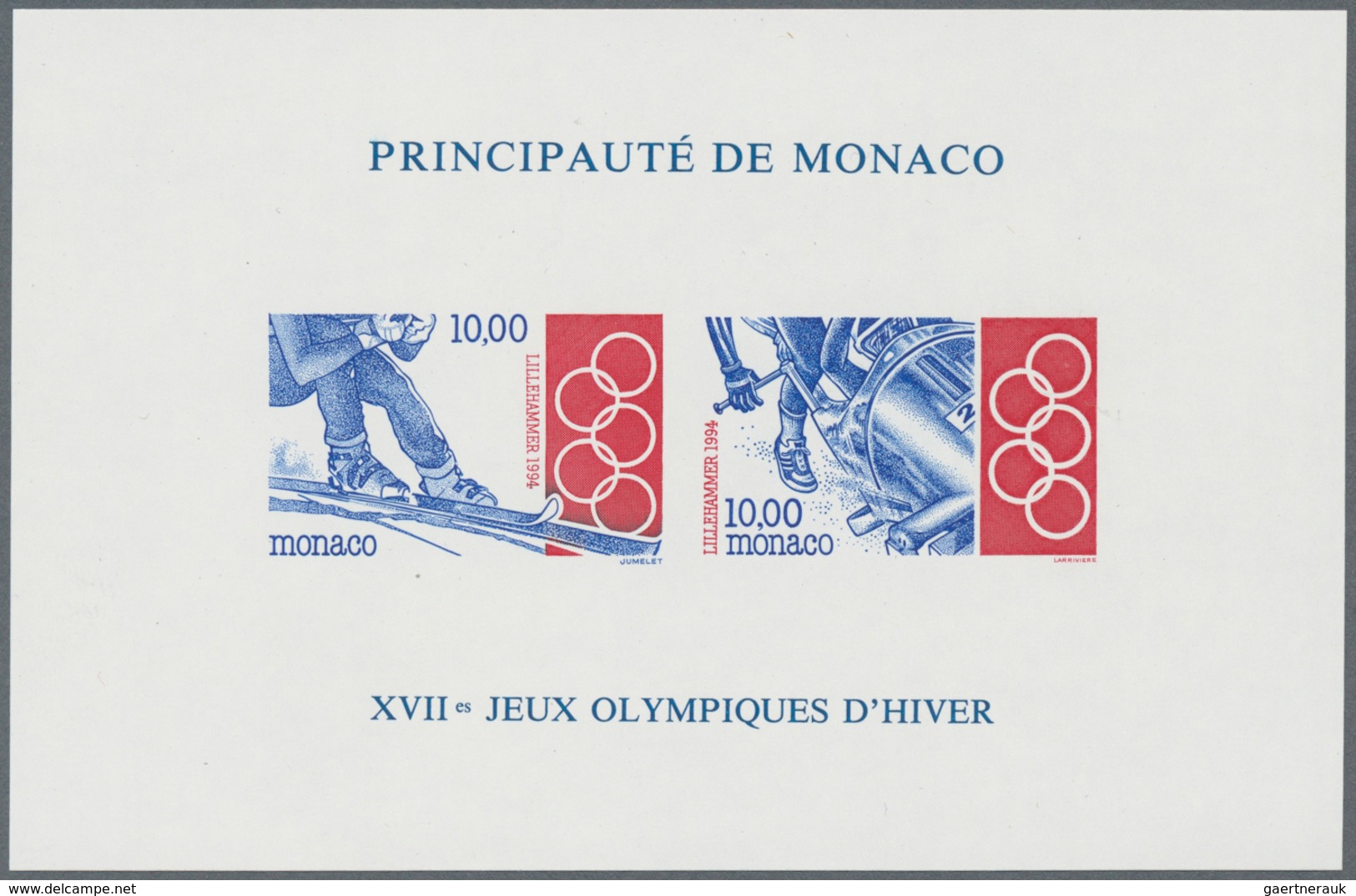 Monaco: 1938/1994, Accumulation With 453 MINIATURE SHEETS Incl. A Nice Part IMPERFORATE And SPECIAL - Gebraucht