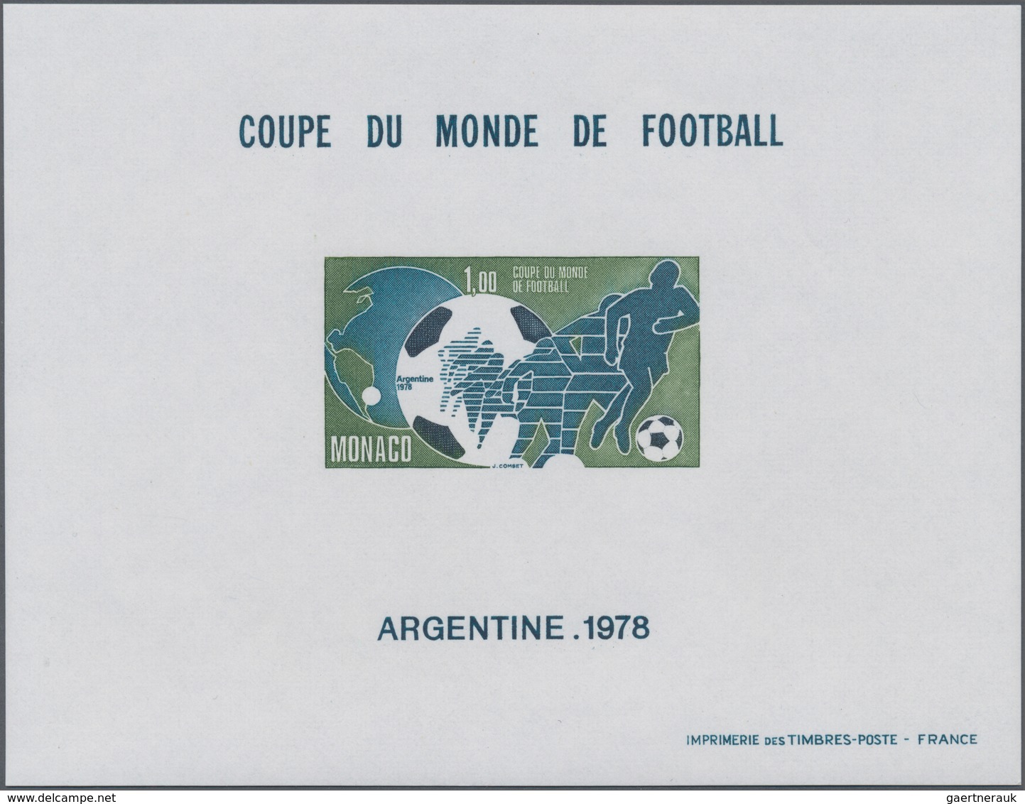 Monaco: 1949/1978, Lot Of Specialities: 1949 UPU Four Epreuve Collective (partly Some Slight Toning) - Gebraucht