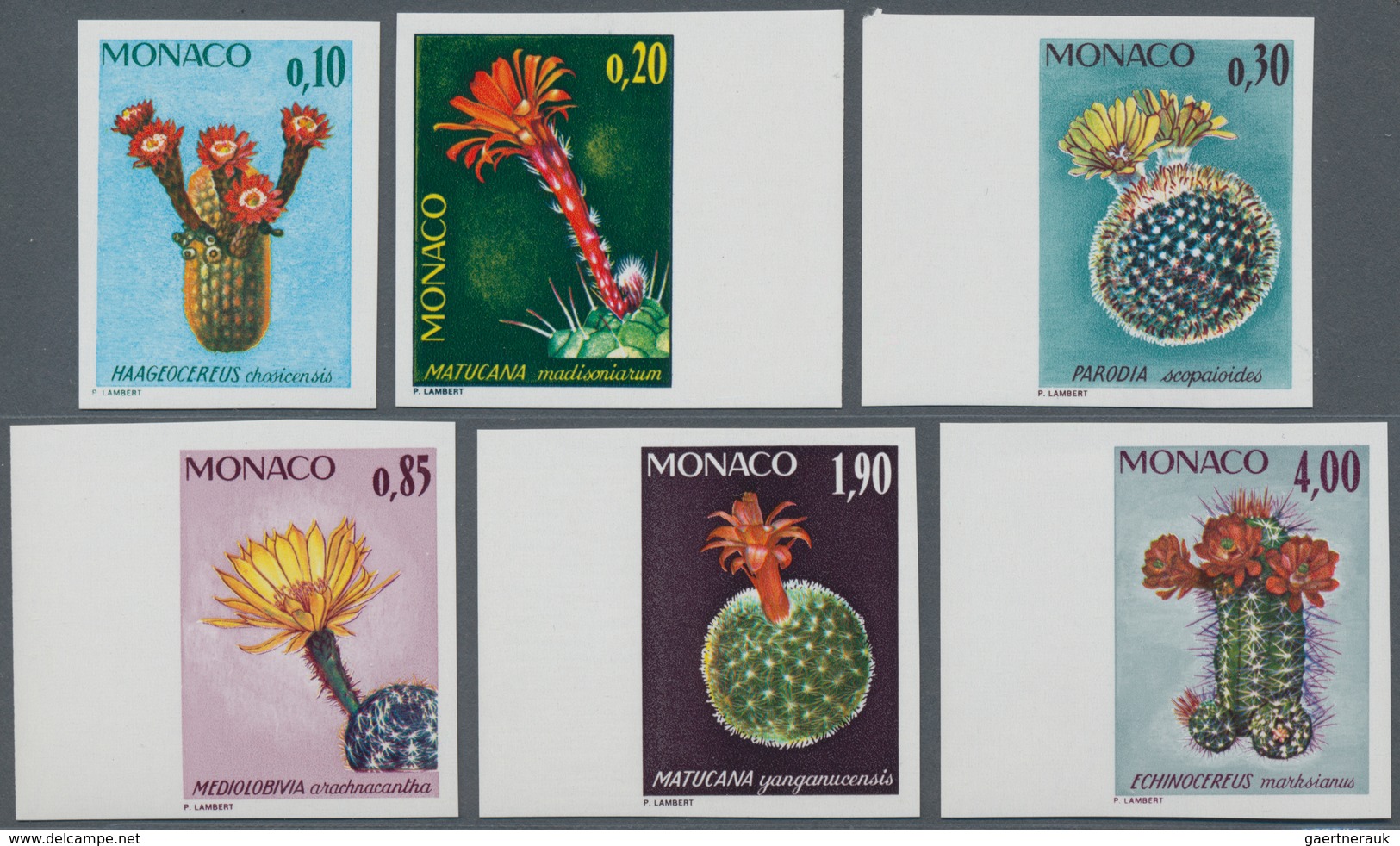Monaco: 1974, Definitive Issue ‚Scarce Plants From Botanic Garden‘ Complete Set Of Six In A Lot With - Oblitérés
