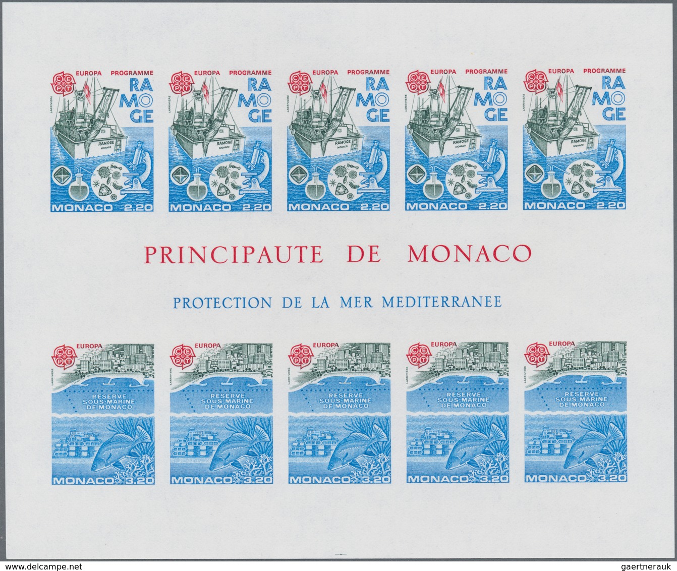 Monaco: 1982/1989, Accumulation With 233 IMPERFORATE Europa-CEPT Miniature Sheets In Five Different - Oblitérés