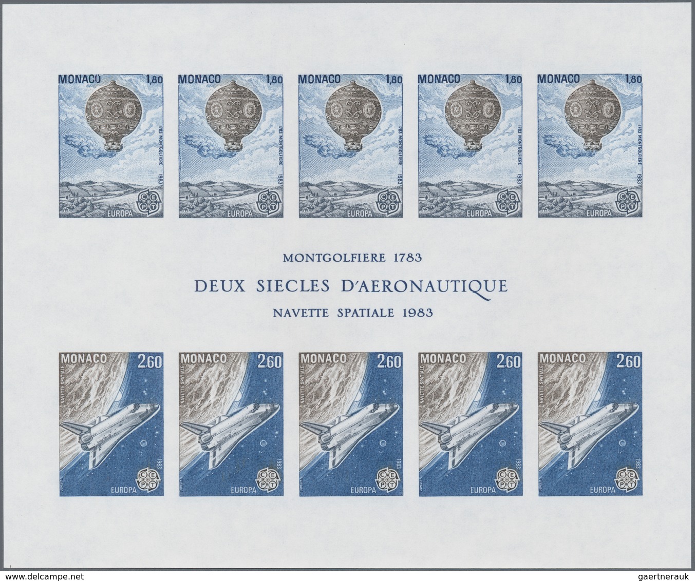 Monaco: 1982/1989, Accumulation With 233 IMPERFORATE Europa-CEPT Miniature Sheets In Five Different - Oblitérés