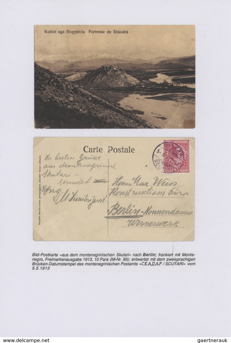 Montenegro - Besonderheiten: 1913/1915, MONTENEGRIN OCCUPATION Of ALBANIA, Collection With 6 Covers/ - Montenegro