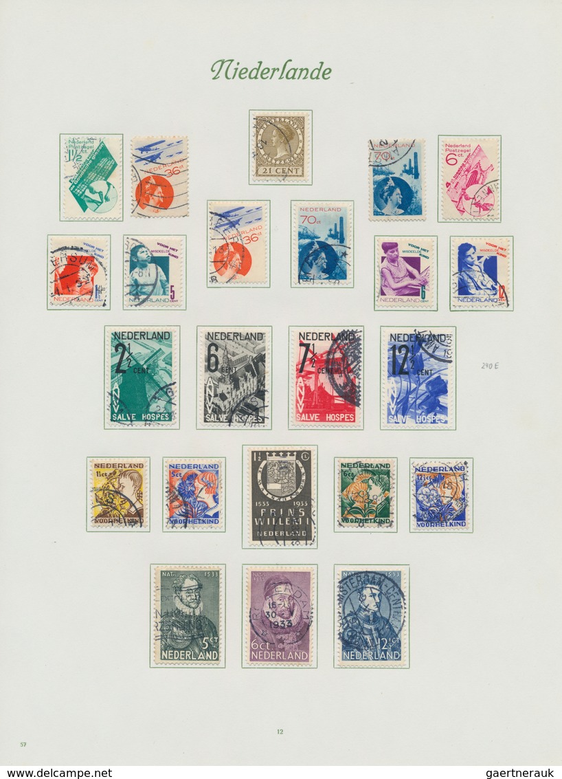 Niederlande: 1851/1983, Used Collection In Two Borek Binders, From 1st Issue And Well Collected Thro - Autres & Non Classés