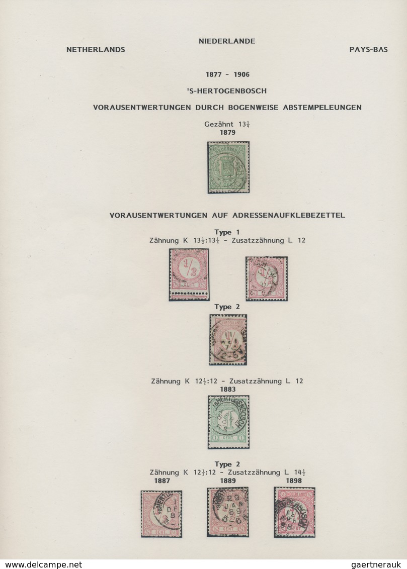 Niederlande: 1879/1933, PRECANCELLATIONS, Specialised Collection Of Apprx. 390 Stamps (chiefly Up To - Otros & Sin Clasificación