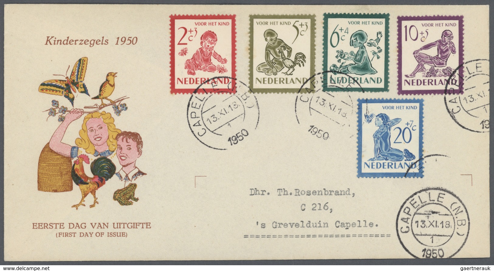 Niederlande: 1950/1998, Collection Of Apprx. 460 F.d.c. With Many Better Pieces Of 1950s, E.g. 1950 - Otros & Sin Clasificación