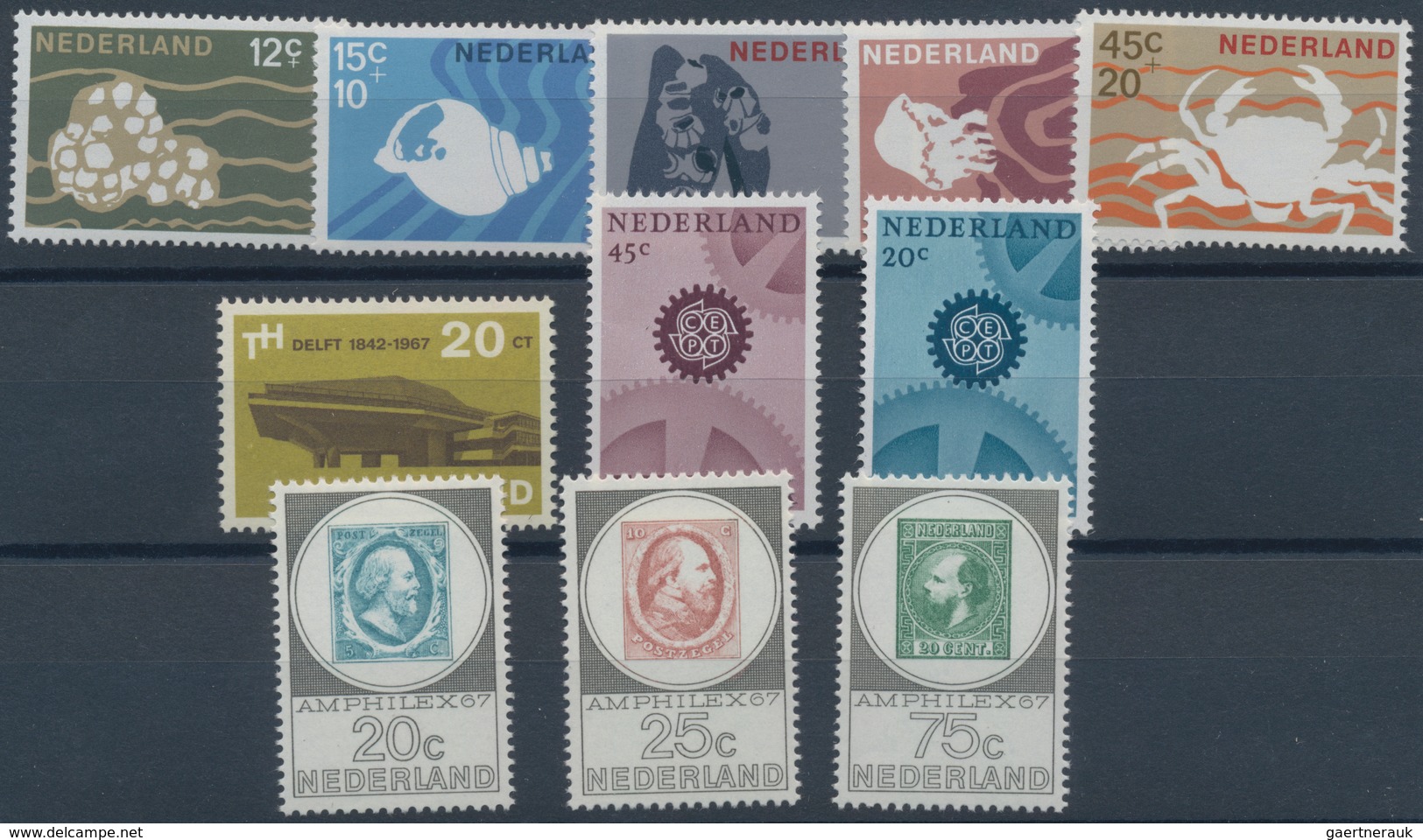 Niederlande: 1967, Sets Without The Definitives Per 100 MNH. Every Year Set Is Separately Sorted On - Sonstige & Ohne Zuordnung