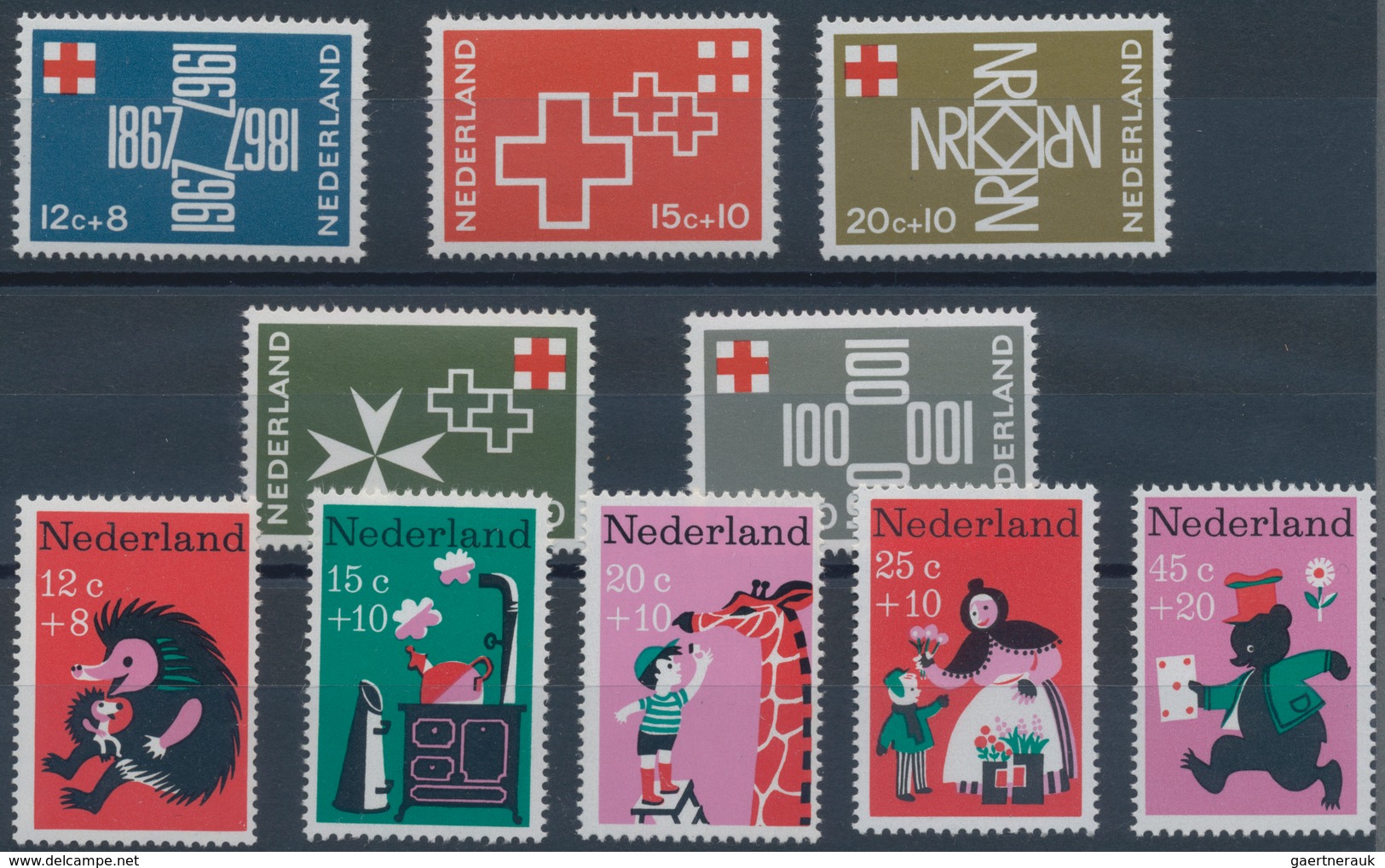 Niederlande: 1967, Year Sets Without The Definitve And The Souvenir Sheet MNH Per 450. Every Year Se - Autres & Non Classés