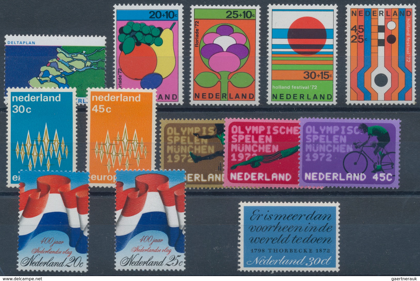 Niederlande: 1972, Sets MNH Without The Definitives Per 175. Every Year Set Is Separately Sorted On - Otros & Sin Clasificación