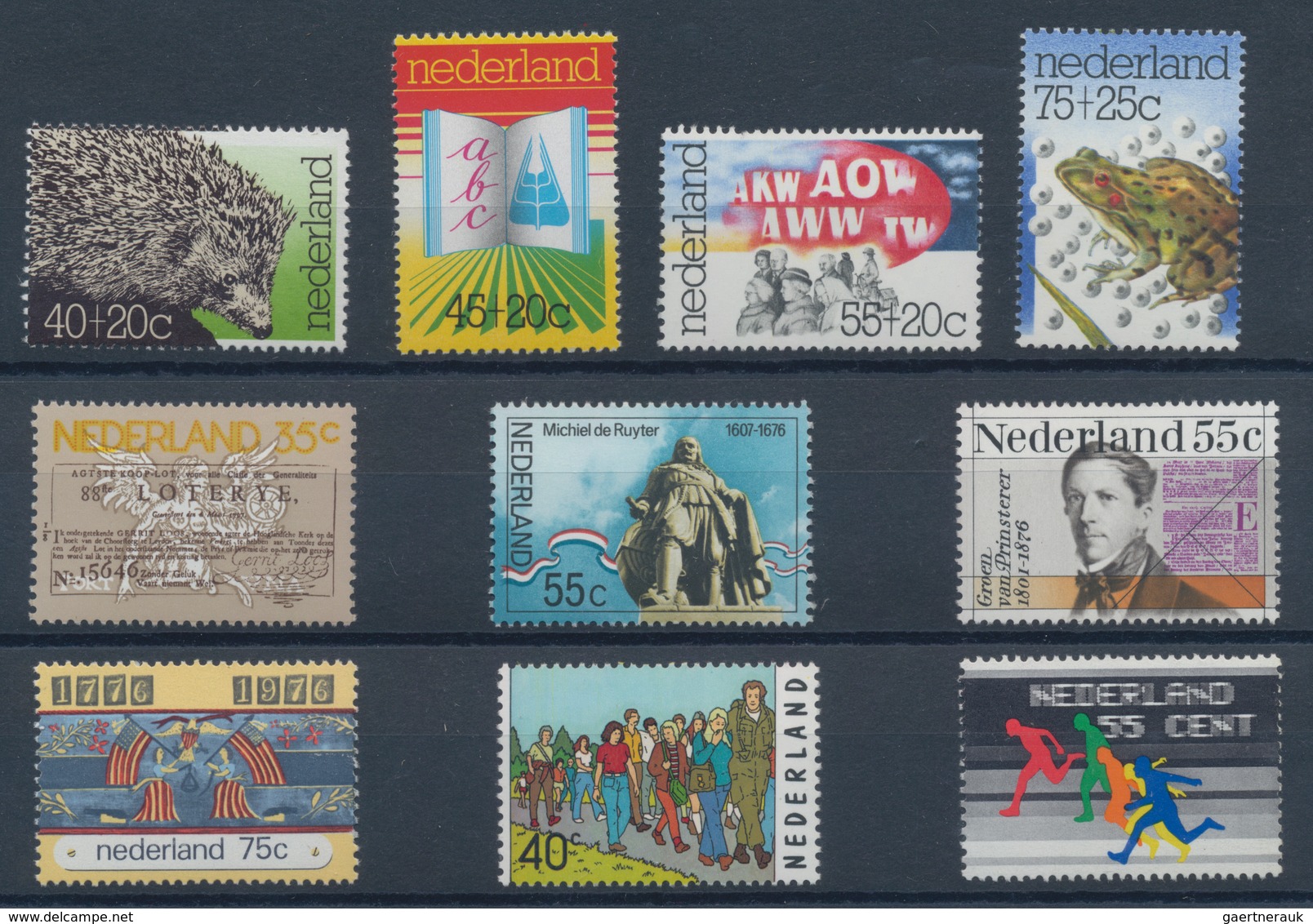 Niederlande: 1976, Sets Without The Definitives And Souvenir Sheets Per 175 MNH. Every Year Set Is S - Autres & Non Classés
