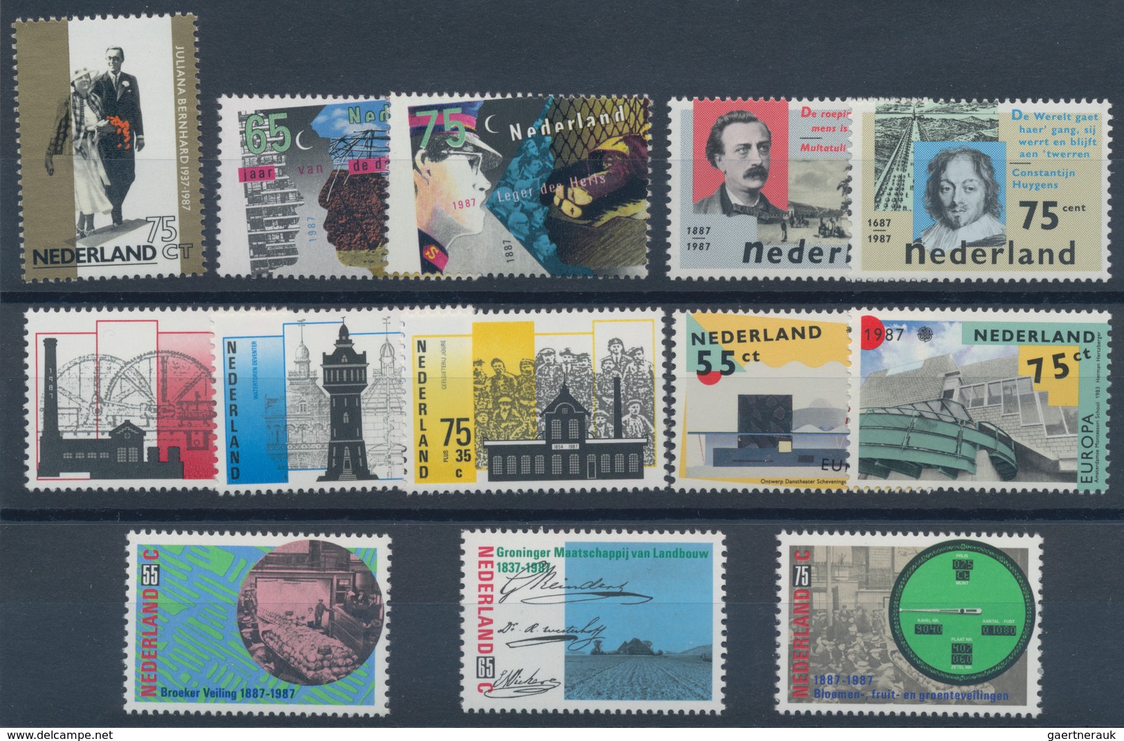 Niederlande: 1987, Sets MNH Without The Souvenir Sheets Per 225. Every Year Set Is Separately Sorted - Sonstige & Ohne Zuordnung