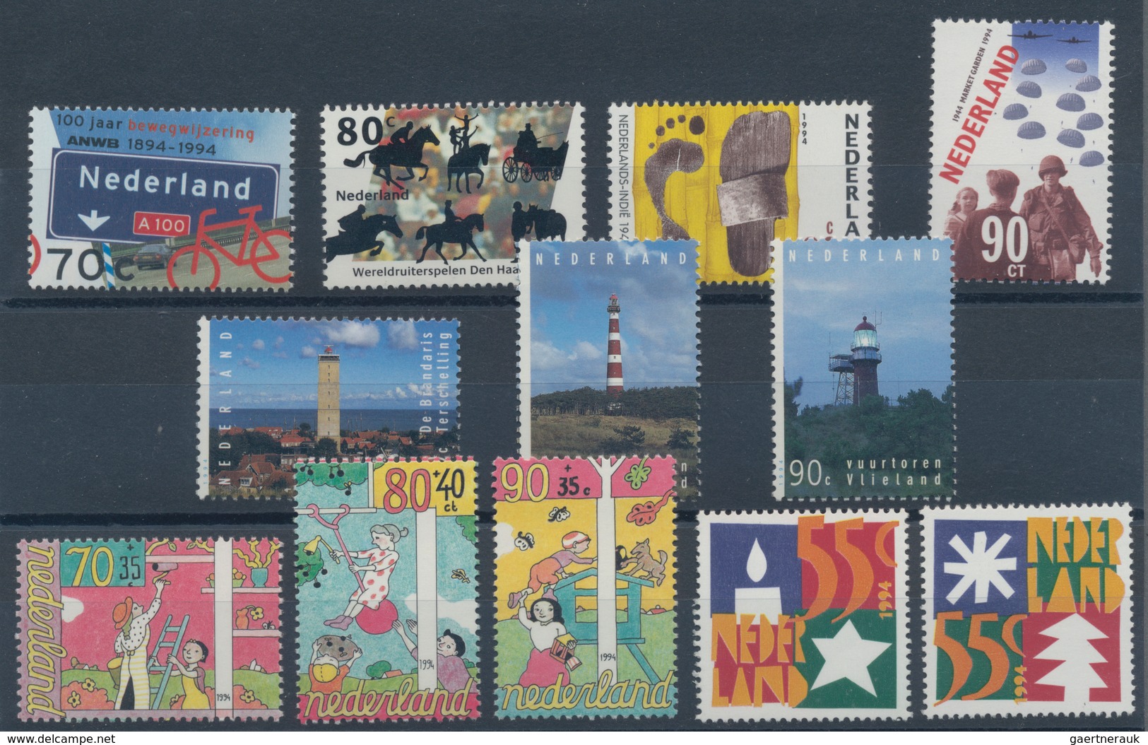 Niederlande: 1994, Sets Without The Souvenir Sheets Per 225 MNH. Every Year Set Is Separately Sorted - Sonstige & Ohne Zuordnung
