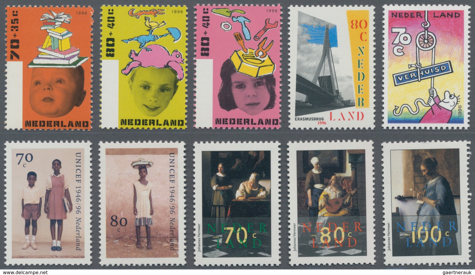Niederlande: 1996, Sets MNH Without The Souvenir Sheets Per 100. Includes Many Nice Topics Like Pain - Sonstige & Ohne Zuordnung
