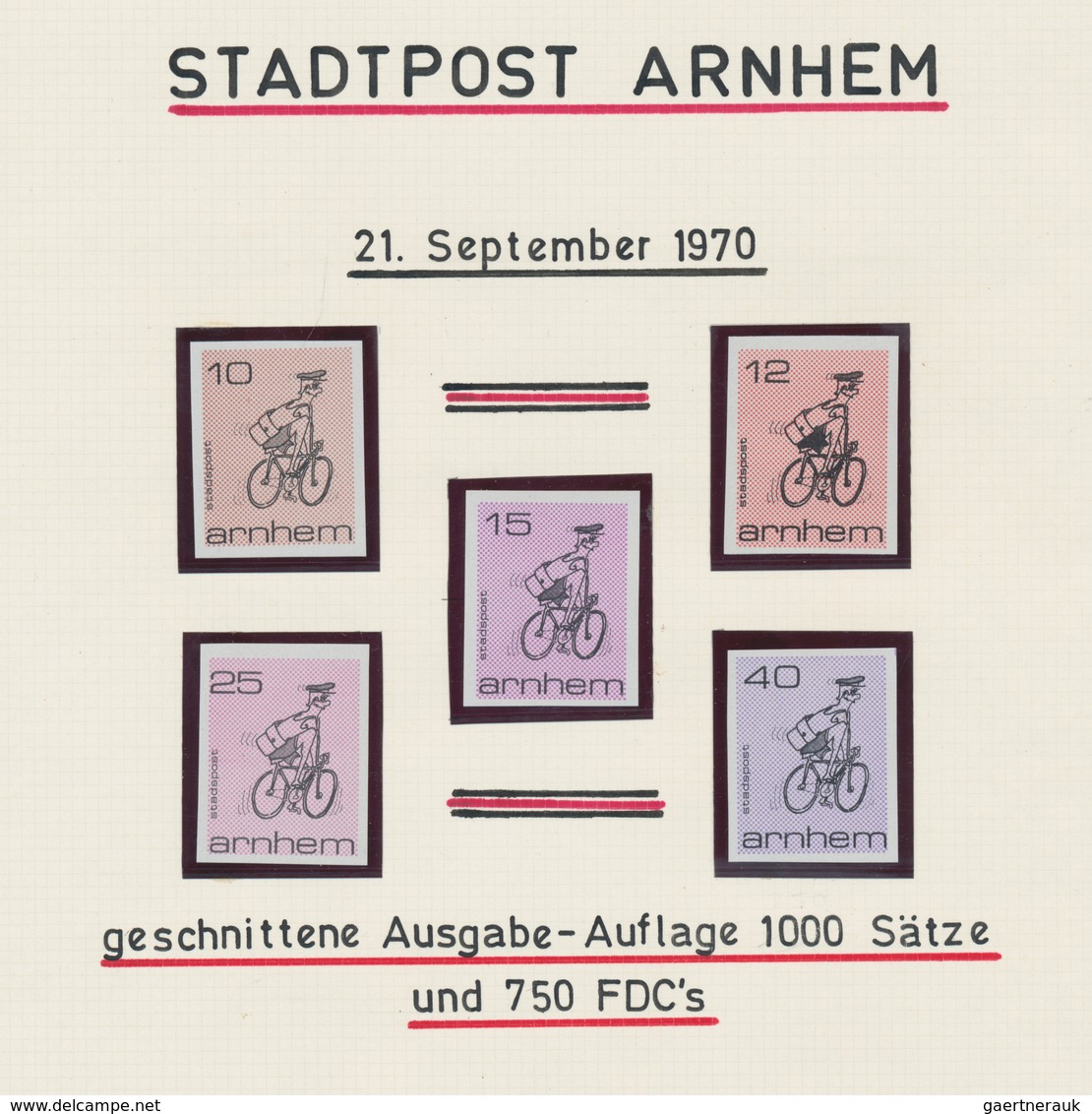 Niederlande - Stadtpostmarken: 1970, Collection Of Apprx. 380 Perf./imperf. Stamps And Apprx. 55 Cov - Otros & Sin Clasificación