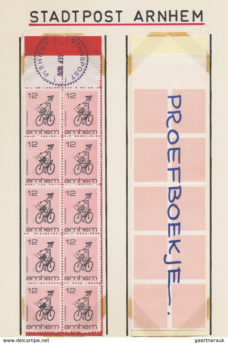 Niederlande - Stadtpostmarken: 1970, Collection Of Apprx. 380 Perf./imperf. Stamps And Apprx. 55 Cov - Other & Unclassified