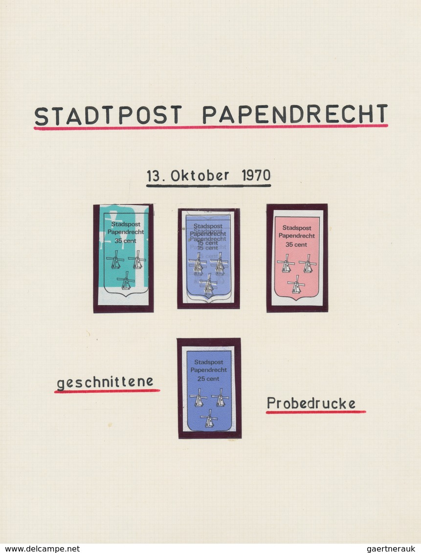 Niederlande - Stadtpostmarken: 1970, Collection Of Apprx. 380 Perf./imperf. Stamps And Apprx. 55 Cov - Other & Unclassified