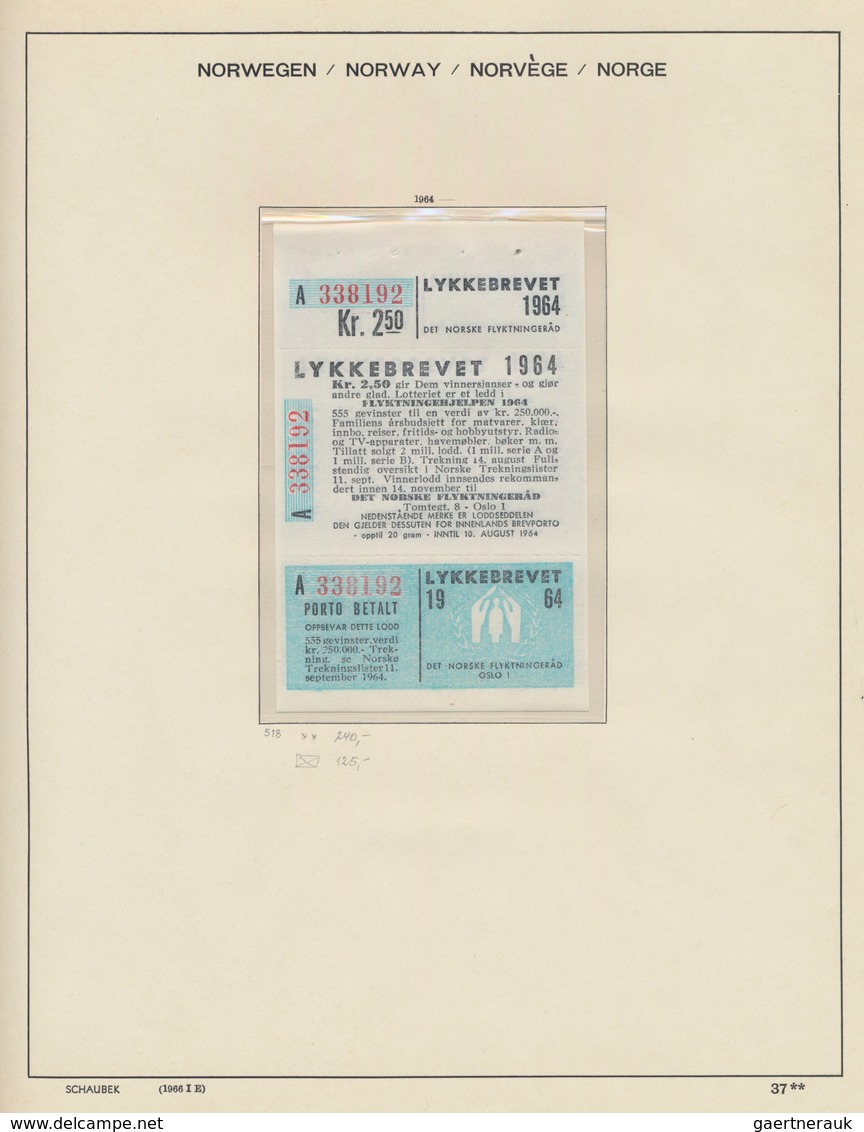 Norwegen: 1855 - 1980 (ca): Schaubek Preprinted Album, Starting With No 1 Mostly Used, Very Attracti - Usati