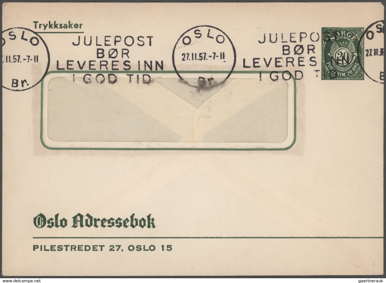 Norwegen - Ganzsachen: 1872/1999 Holding Of Ca. 490 Unused/CTO-used And Commercially Used Postal Sta - Enteros Postales