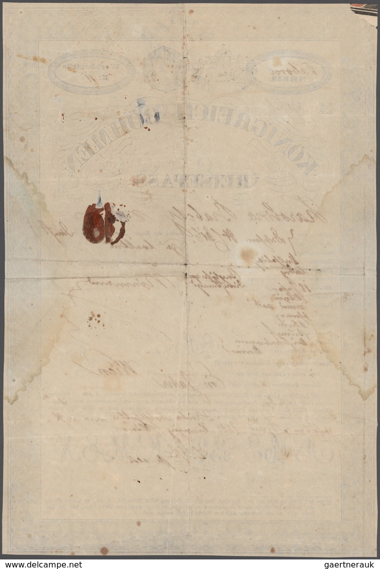 Österreich - Vorphilatelie: 1704/1843, Partie von fünf besseren Dokumenten: 1712 Unterschrift Kaiser