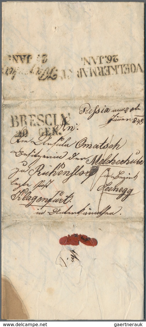 Österreich - Vorphilatelie: 1760/1860 (ca.), Bestand Von Ca. 230 Markenlosen Briefen Mit Meist Vorph - ...-1850 Préphilatélie