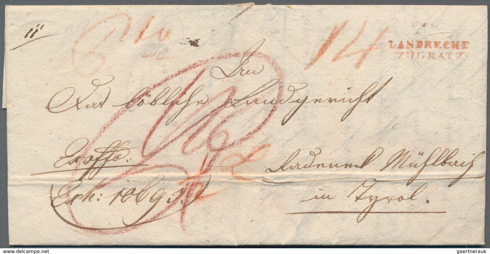 Österreich - Vorphilatelie: 1760/1860 (ca.), Bestand Von Ca. 230 Markenlosen Briefen Mit Meist Vorph - ...-1850 Préphilatélie