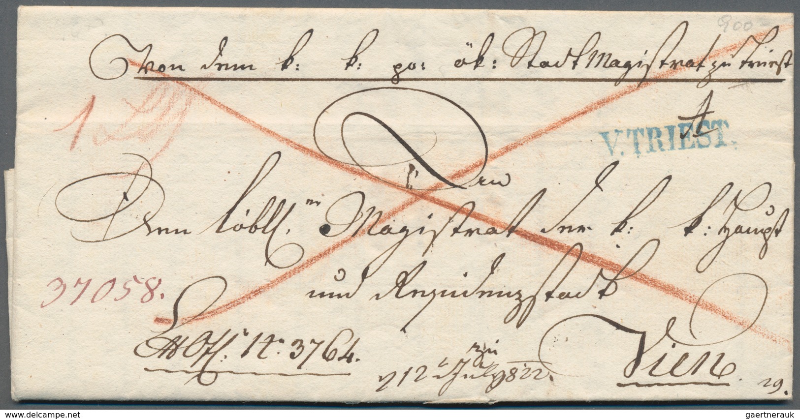 Österreich - Vorphilatelie: 1760/1860 (ca.), Bestand von ca. 230 markenlosen Briefen mit meist Vorph