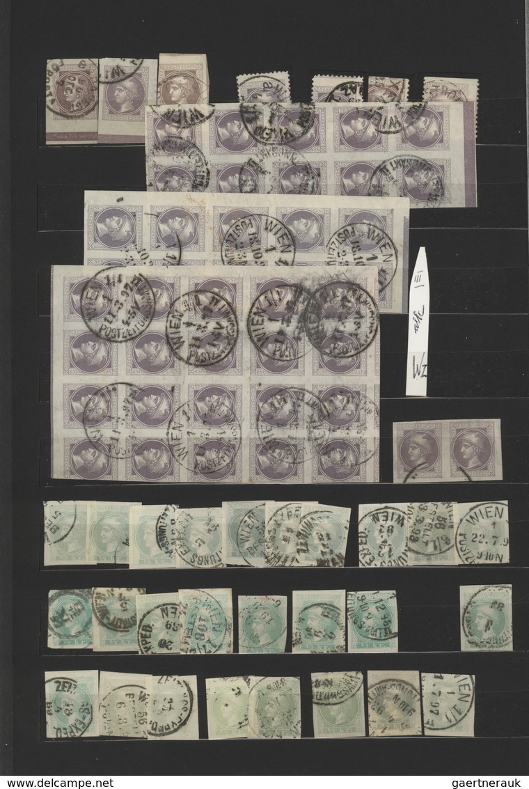 Österreich: 1850/1900 (ca.), Reichhaltiger, Meist Gestempelter Sammlungsbestand Von Ca. 640 Marken I - Colecciones