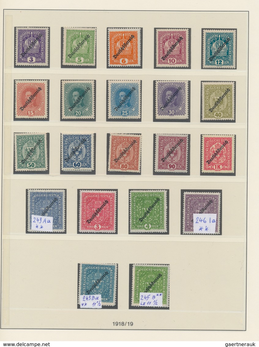 Österreich: 1850-2000, Hochwertige, Saubere Zumeist Postfrische Sammlung Im Vordruck, Dabei Ab Etwa - Sammlungen