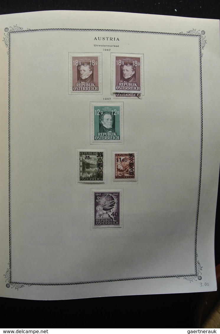 Österreich: 1850-2009: Almost complete, mostly mint hinged, partly double collection Austria 1850-20